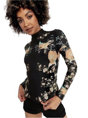 BlackMilk Coromandel Screen High Neck Long Sleeve Top